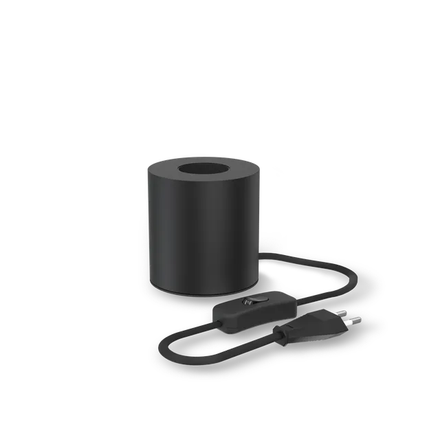 calex-lampe-de-table-ronde-e27-noire image 1