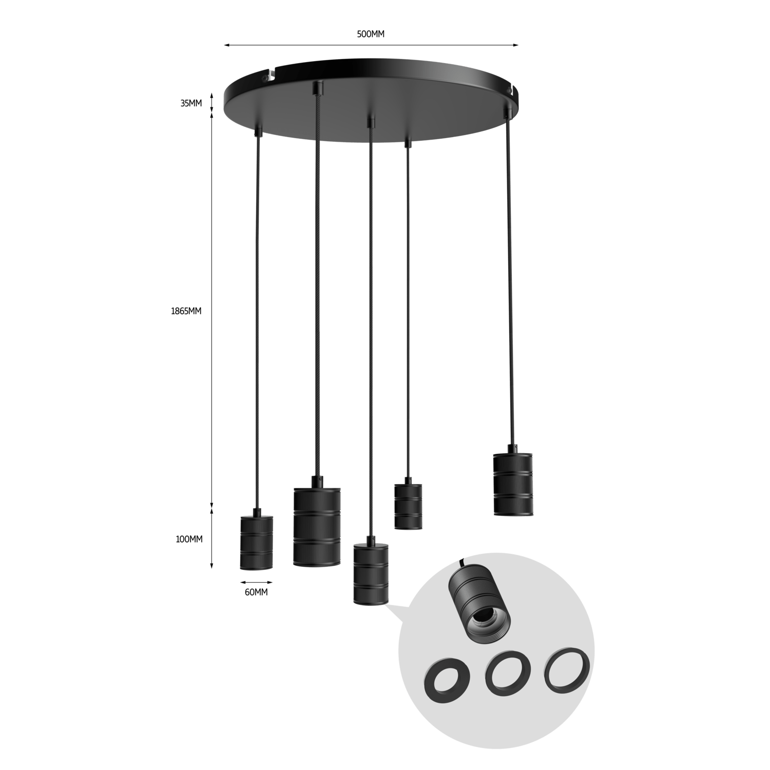 calex-pendule-suspension-5x-e27-50-cm-noir image 4