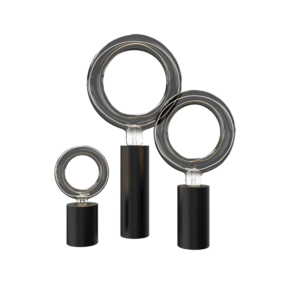 calex-rada-combi-set-titanium-e27-3-lampes-led-dimmables-4-5-6w-douilles image 1