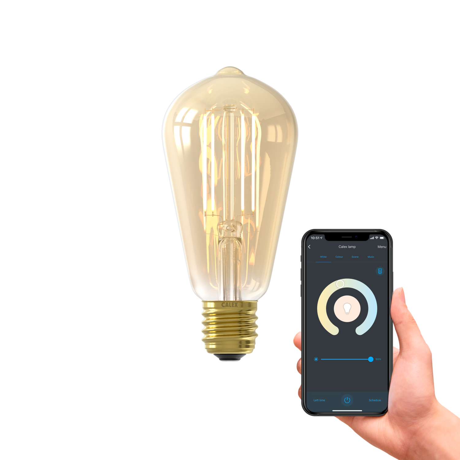 calex-smart-ampoule-led-filament-st64-e27-dor-cct-1800k-3000k-connect-e image 2