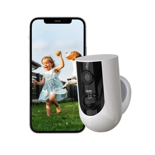 calex-smart-cam-ra-ext-rieure-2k-sans-fil-blanche image 1