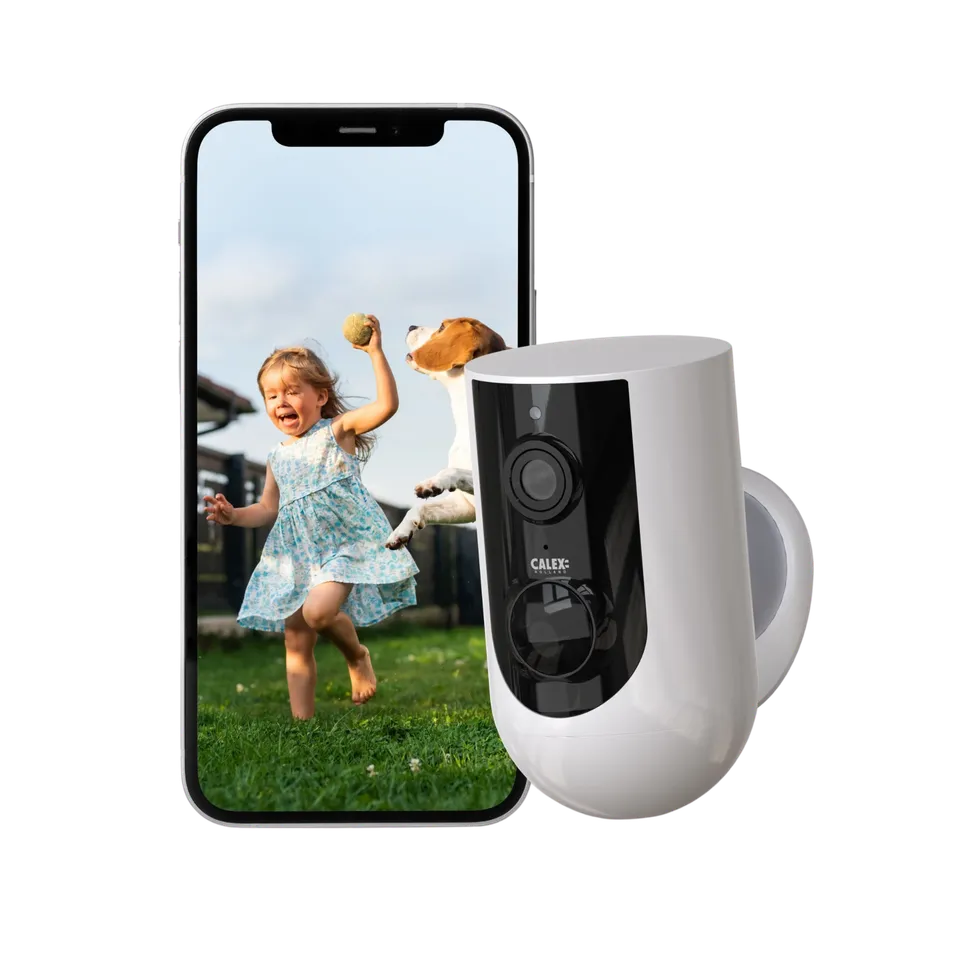 calex-smart-cam-ra-ext-rieure-2k-sans-fil-blanche image 1