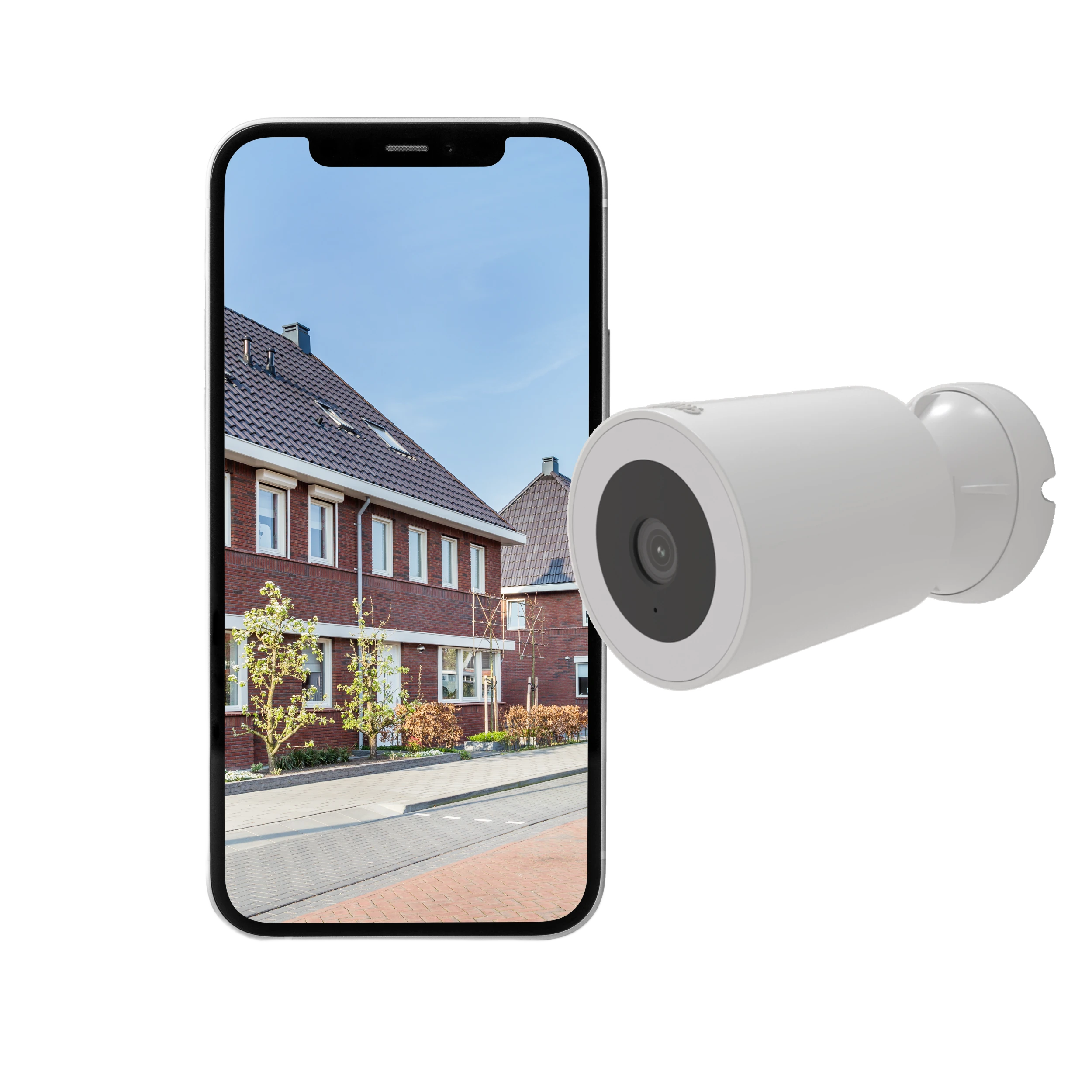 calex-smart-cam-ra-ext-rieure-2k-blanc-projecteur image 1