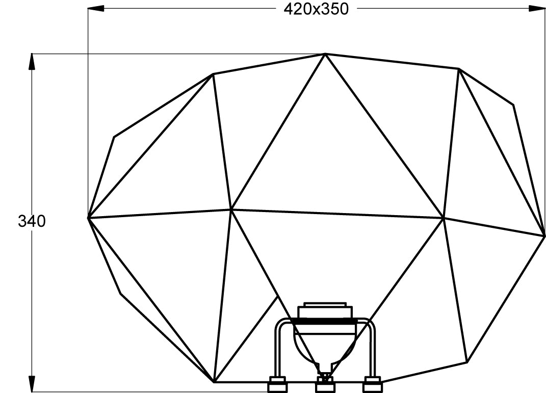 aluminor-quartz-suspension-noire-h34-cm image 2