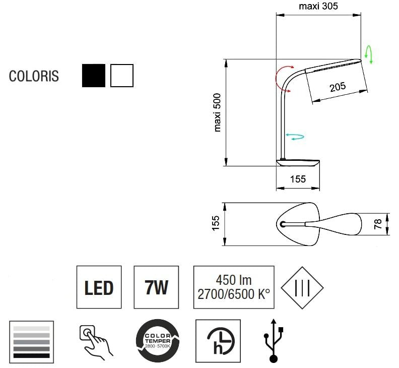 aluminor-tom-qi-lampe-de-bureau-led-avec-chargeur-induction-blanc-noir image 5
