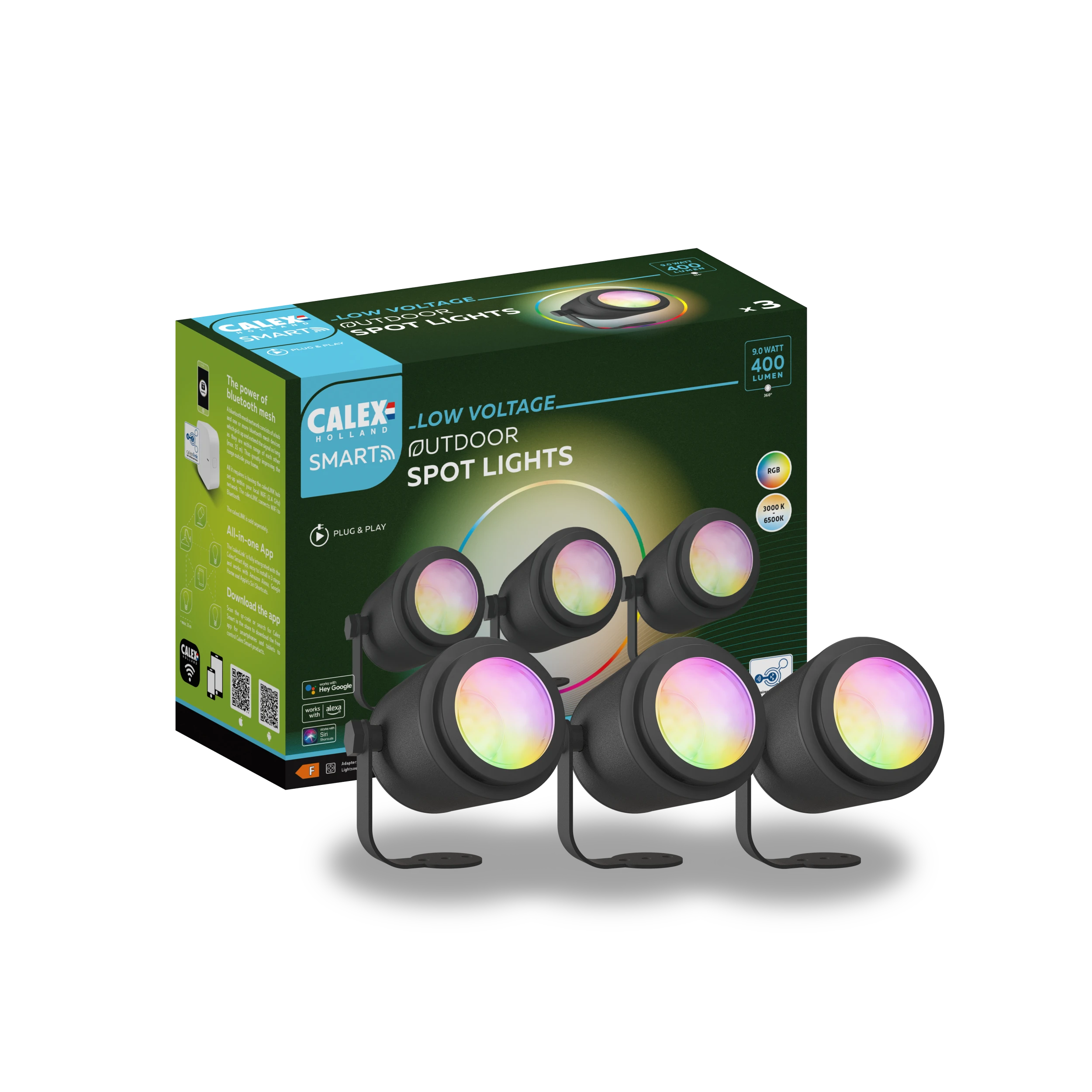 calex-smart-spots-de-sol-24v-lot-de-3-rgb-cct image 1