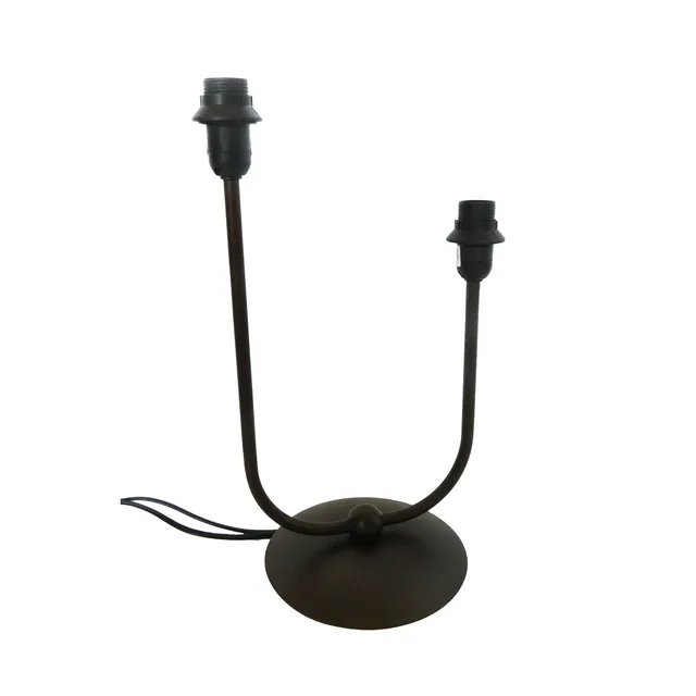 aluminor-camel-lt-pied-de-lampe-double-marron-chocolat image 1