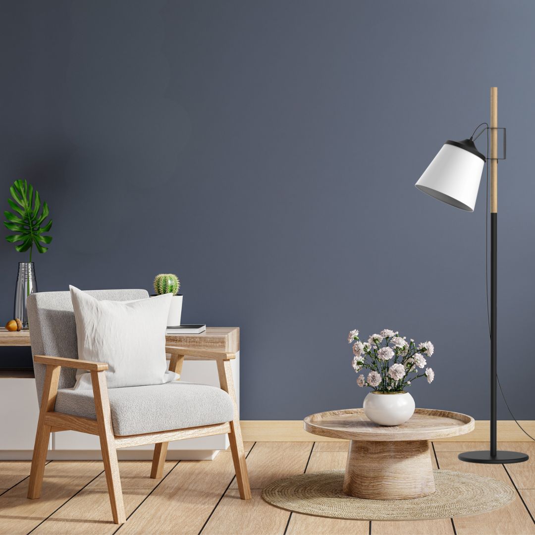 aluminor-woody-ls-lampadaire-bois-m-tal-r-flecteur-tissu-inclin image 3