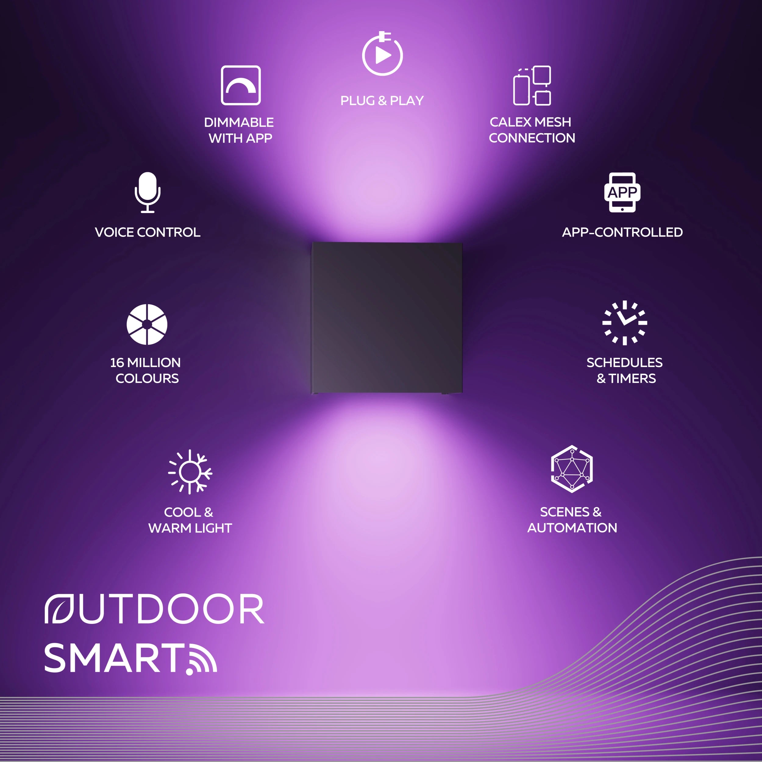 calex-smart-applique-murale-ext-rieure-rgb-cct-noire image 2