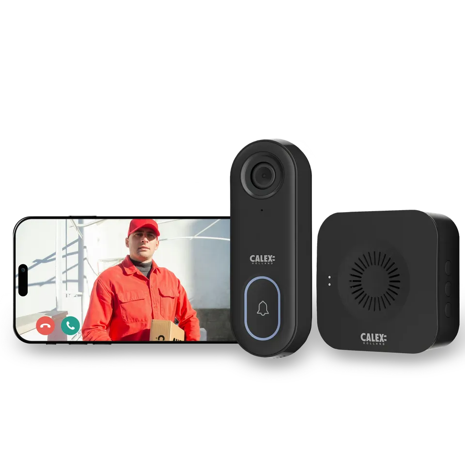 calex-smart-sonnette-vid-o-1080p-noire-wifi image 1