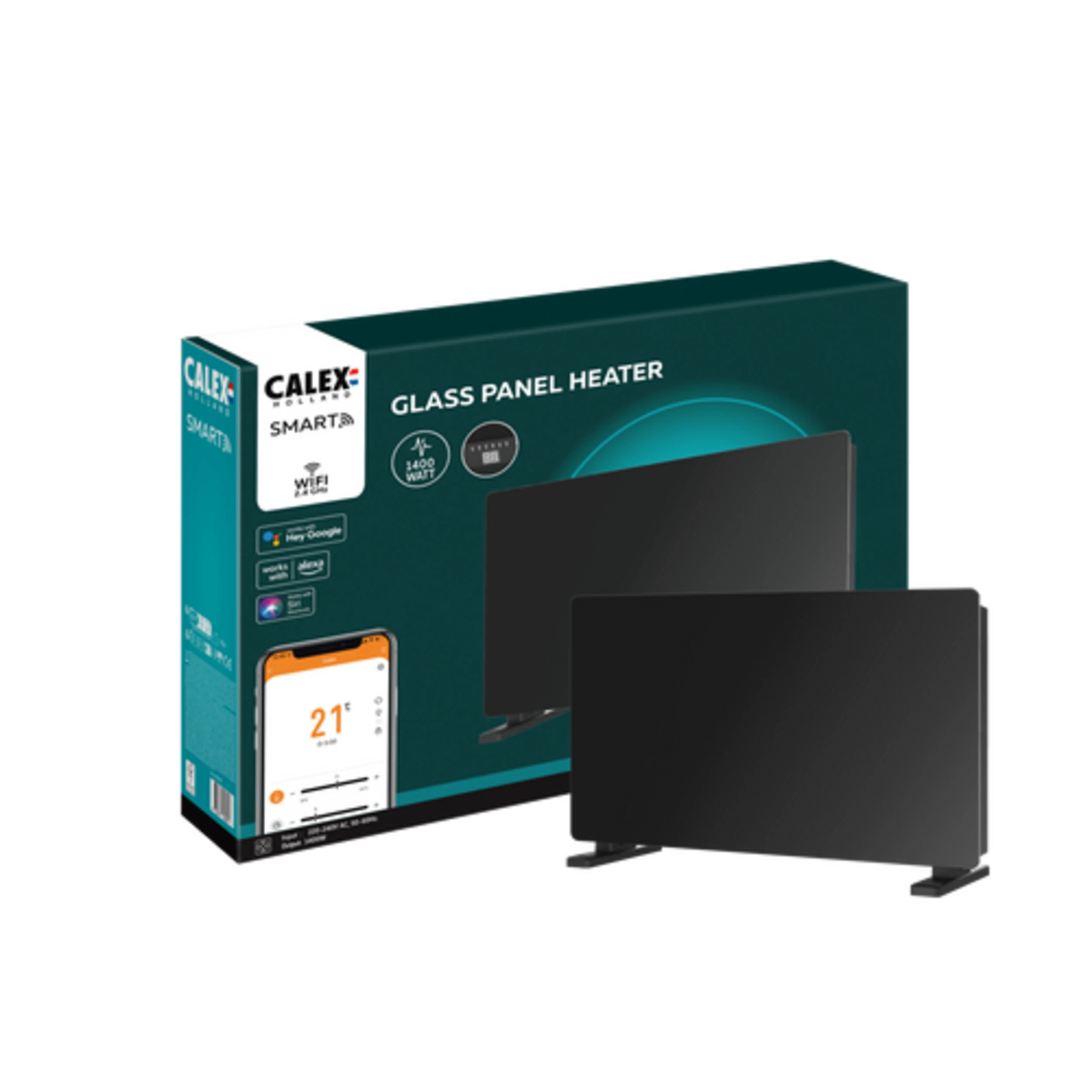 calex-smart-panneau-chauffant-1400w-noir-connect image 1