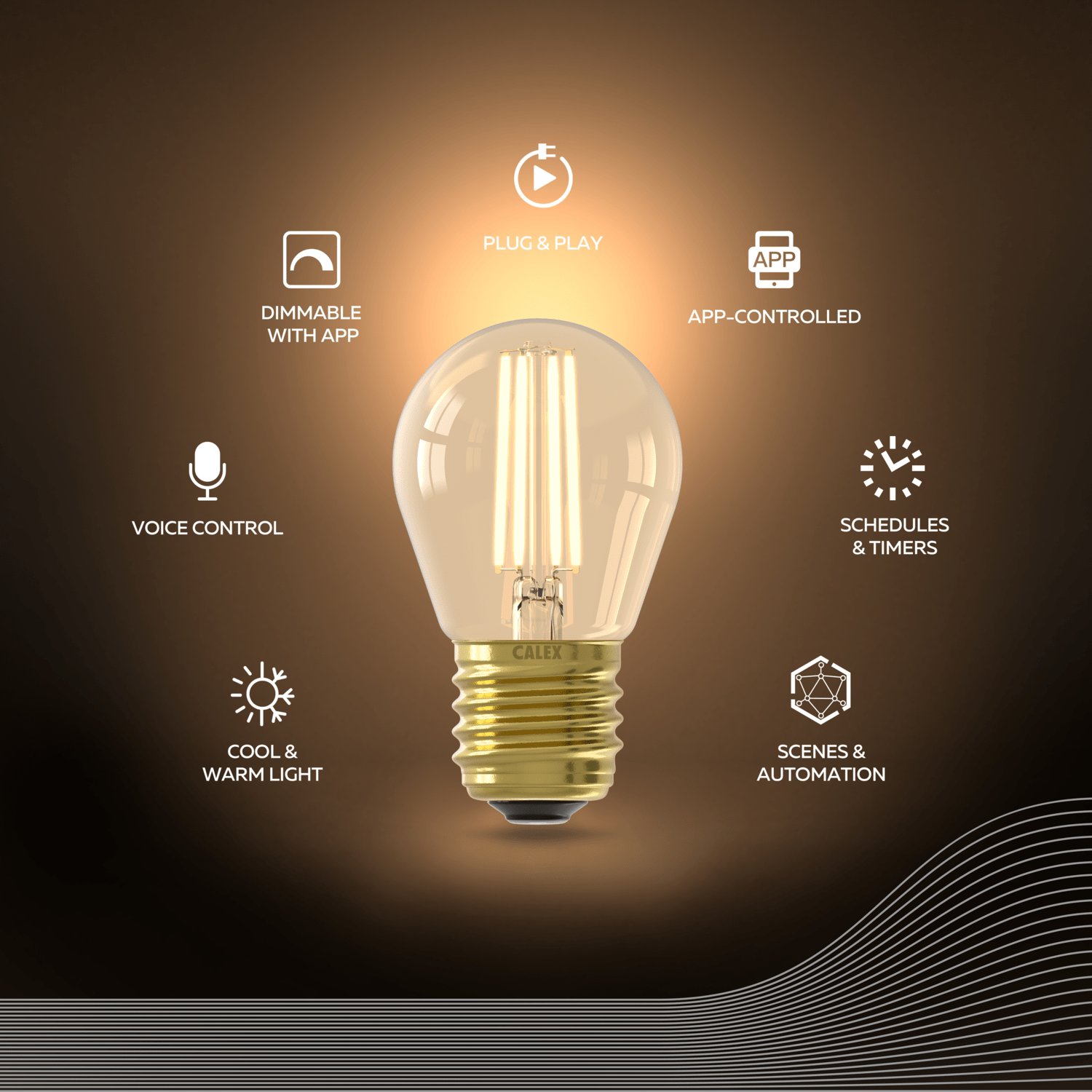 calex-smart-ampoule-led-filament-e27-p45-dor-e-4-9w-dimmable image 3