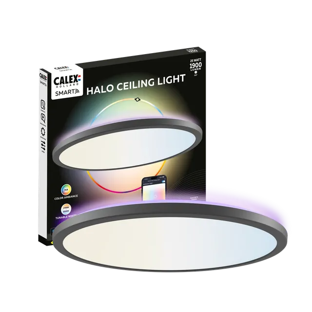calex-smart-plafonnier-halo-40cm-rgb-cct-noir image 1