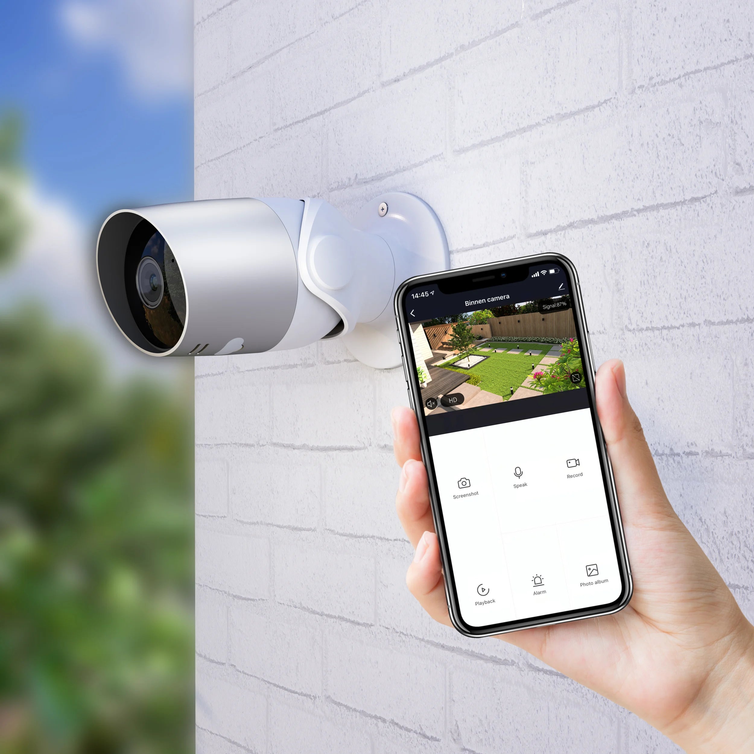 calex-smart-cam-ra-ext-rieure-ip65-projecteur-vid-o-2k-blanc image 2