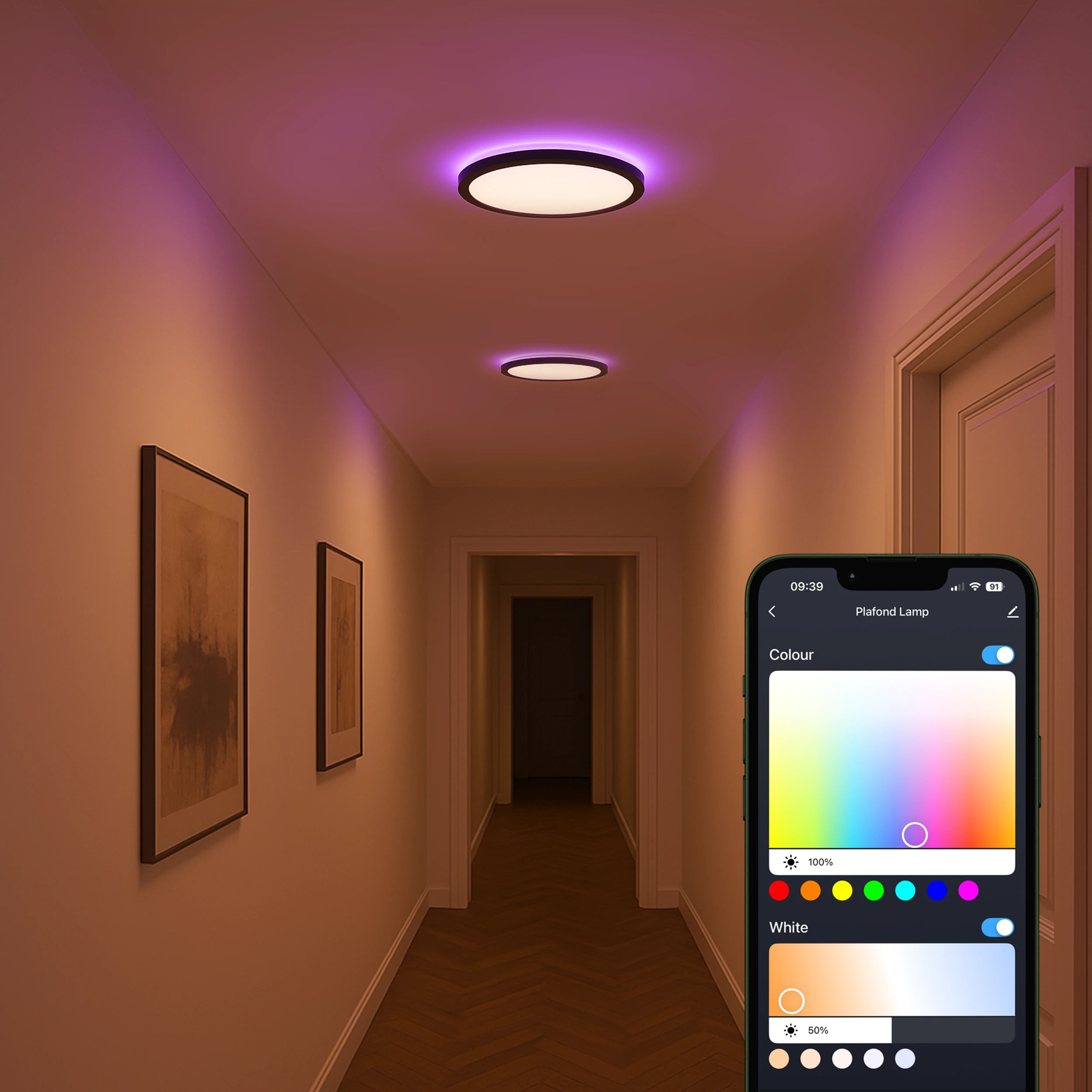 calex-smart-plafonnier-halo-30cm-rgb-cct-noir-ip54 image 5