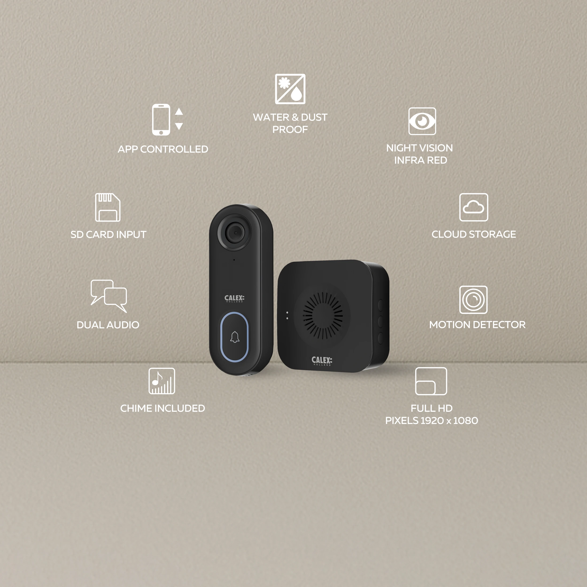 calex-smart-sonnette-vid-o-1080p-noire-wifi image 3