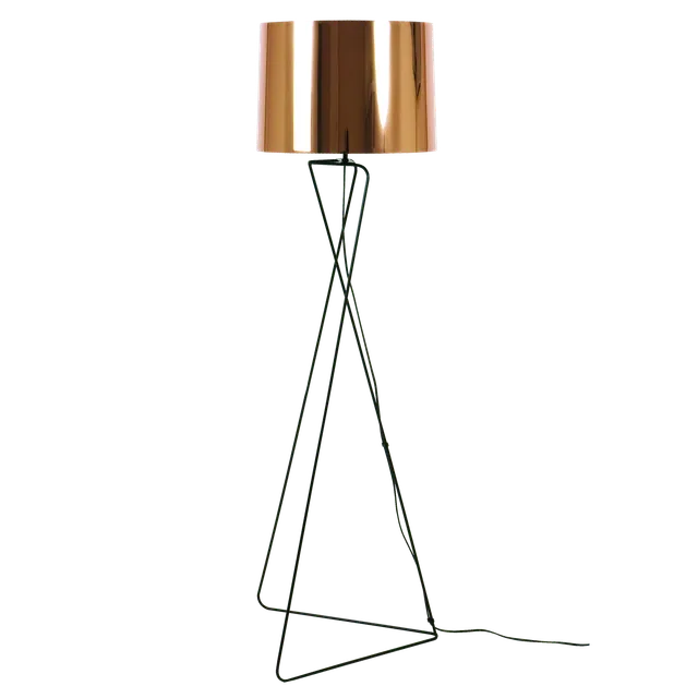 aluminor-marquise-ls-lampadaire-droit-pi-tement-fil-m-tal-abat-jour-cuivr image 1