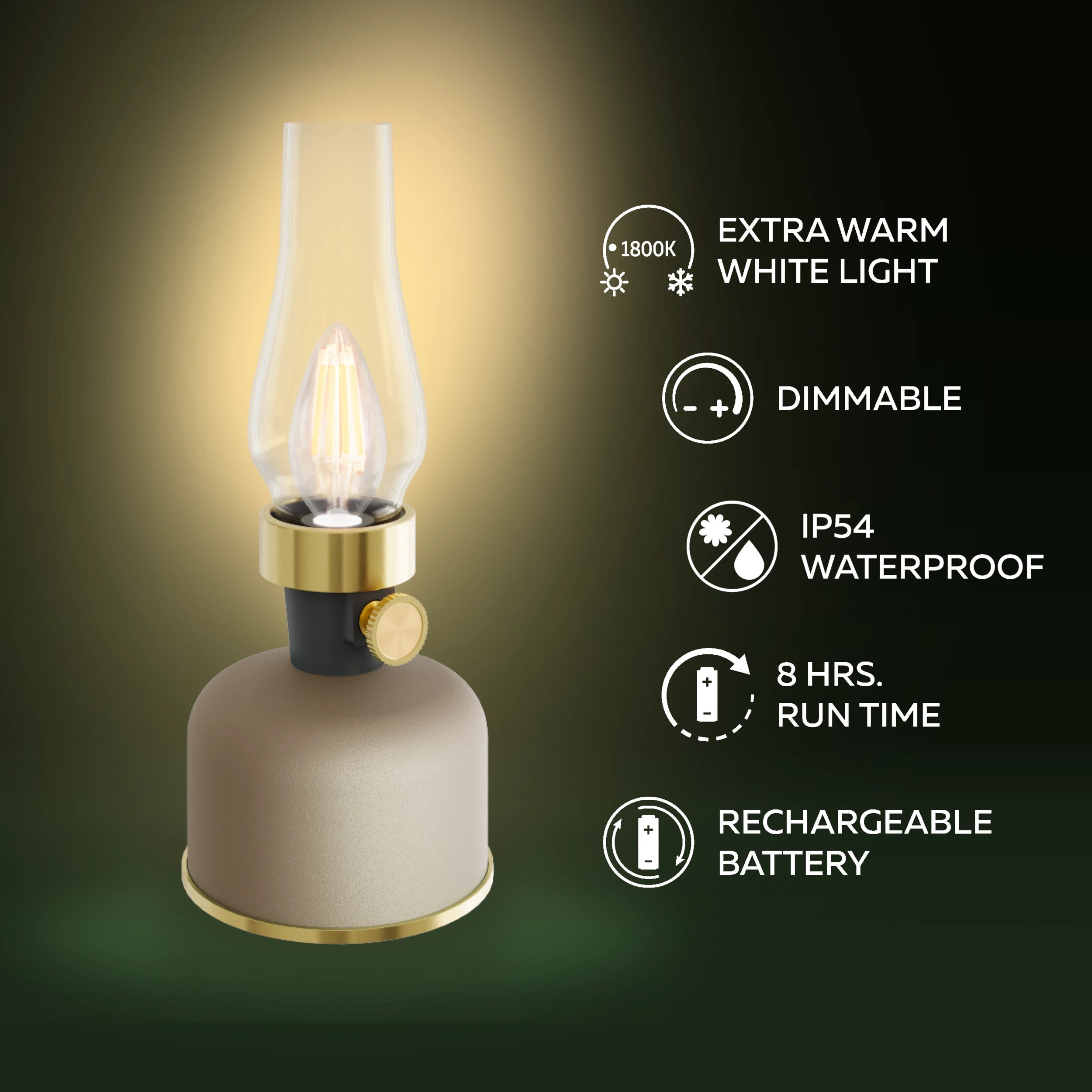 calex-lavinio-lampe-de-table-rechargeable-sable-led-1800k image 2