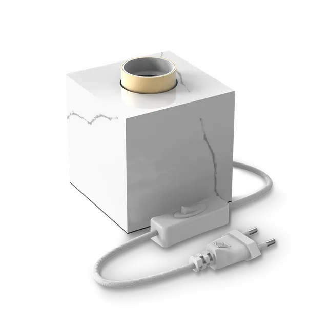 calex-lampe-de-table-carr-e-e27-marbre-blanc image 1