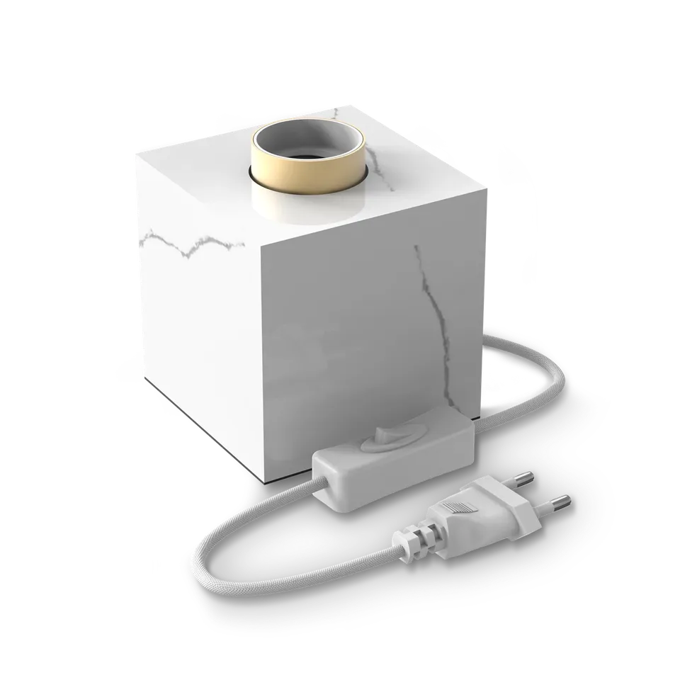 calex-lampe-de-table-carr-e-e27-marbre-blanc image 1
