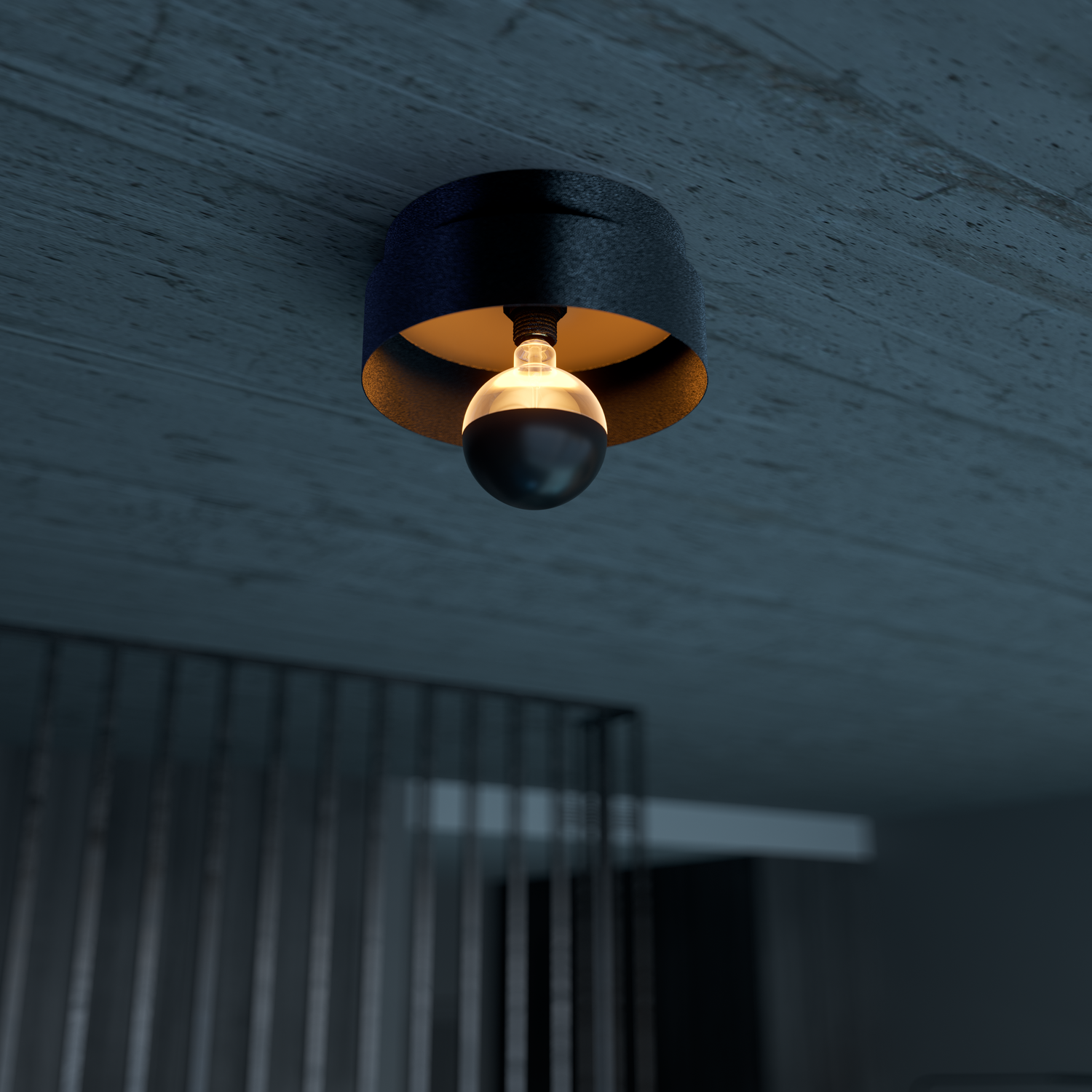 calex-mirror-plafonnier-noir-30-cm-culot-e27 image 3