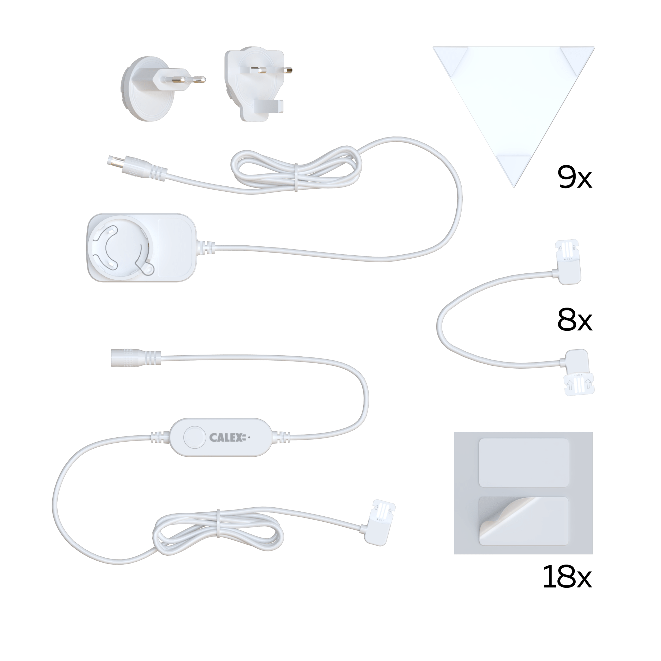 calex-smart-panneaux-muraux-triangulaires-rgbic-blanc-9-pi-ces image 7