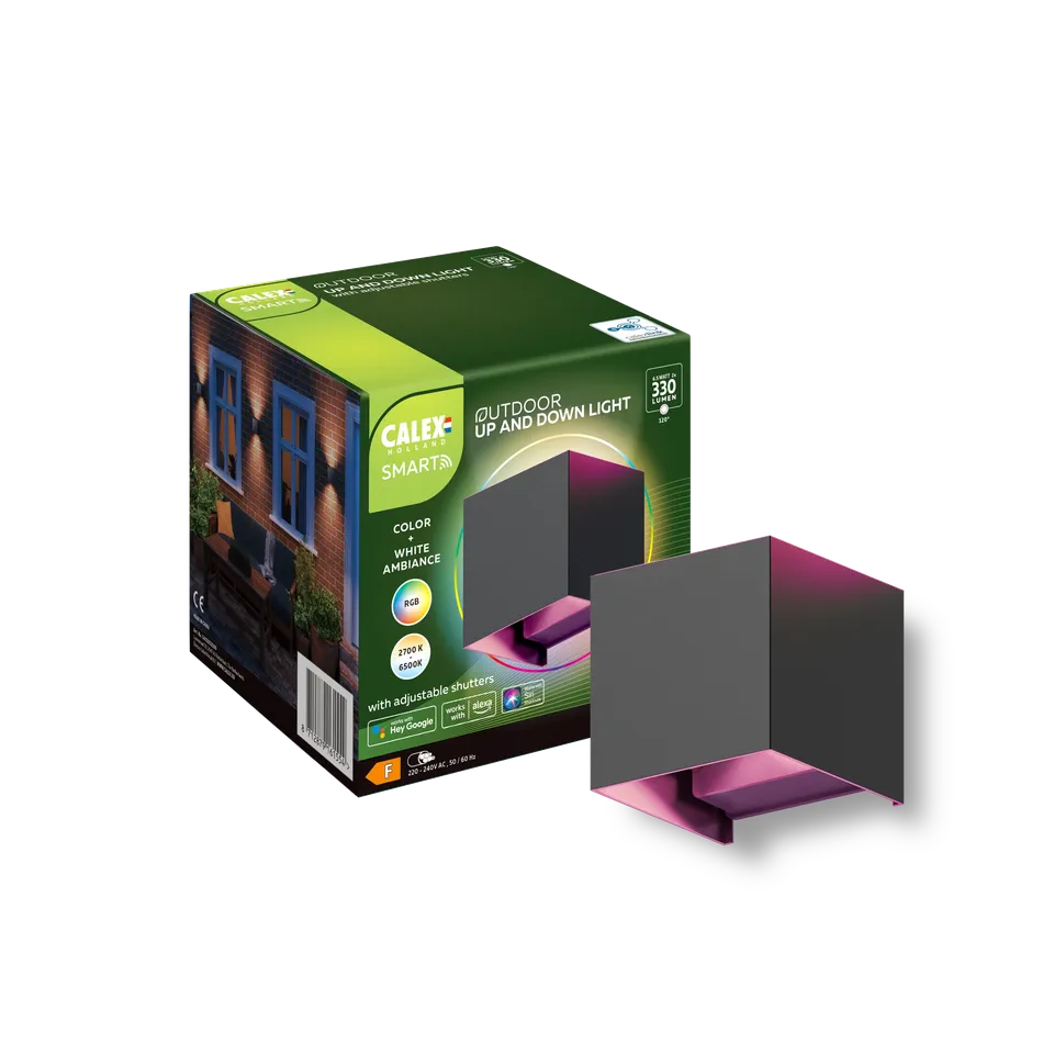 calex-smart-applique-murale-ext-rieure-rgb-cct-noire image 1
