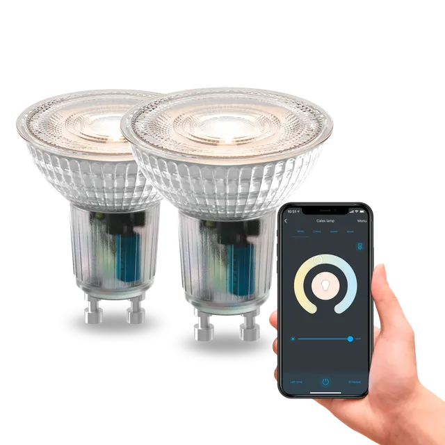 calex-smart-lampe-led-gu10-4-9w-blanc-chaud-lot-de-2 image 1