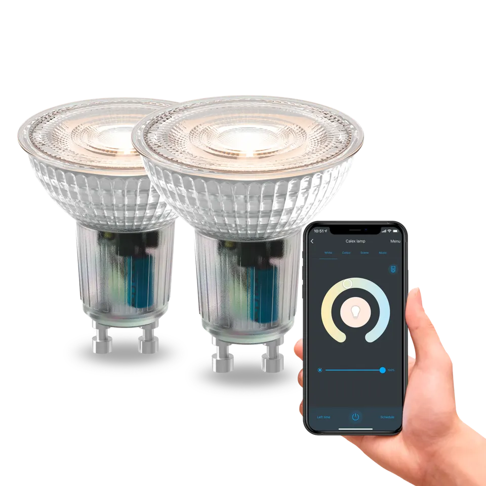 calex-smart-lampe-led-gu10-4-9w-blanc-chaud-lot-de-2 image 1