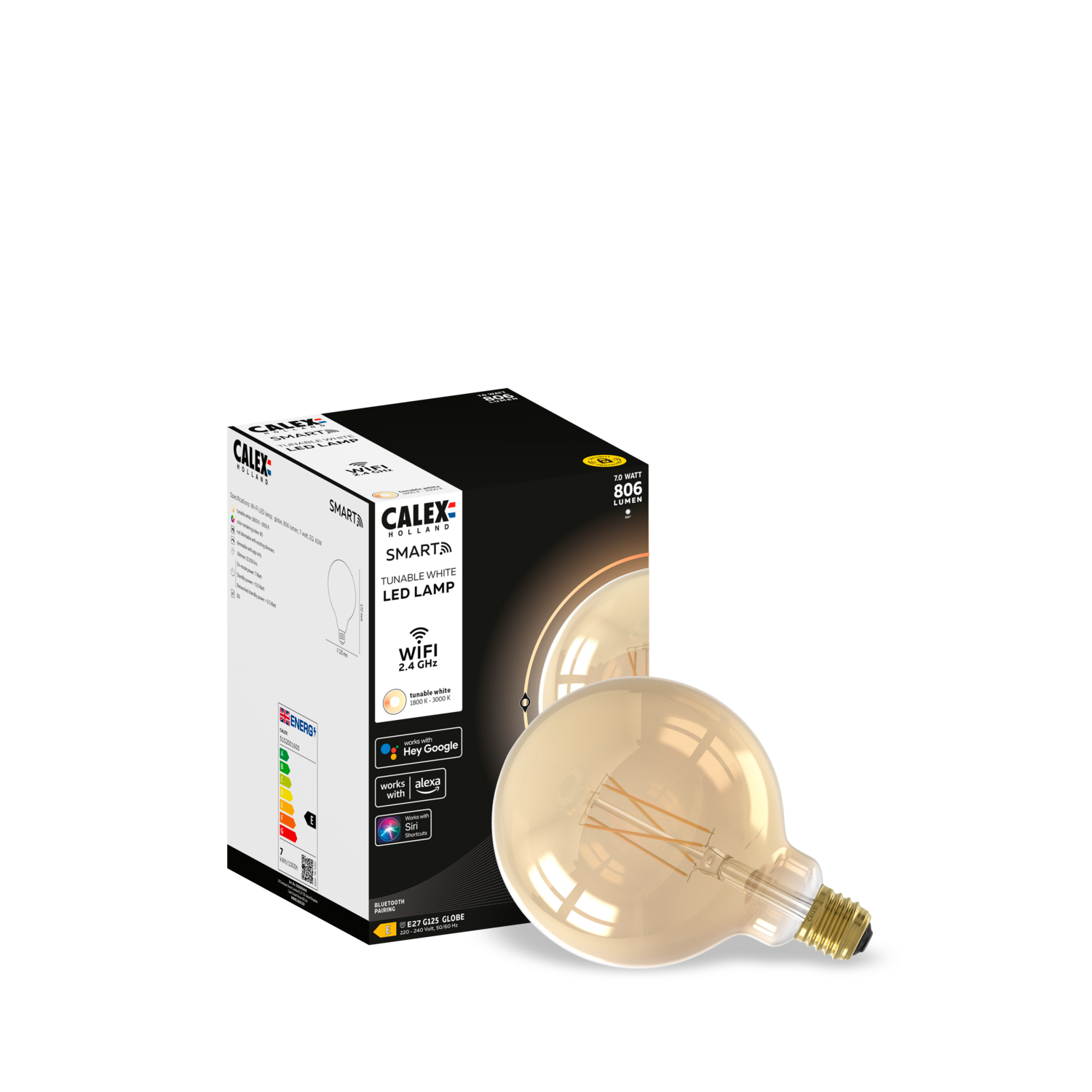 calex-smart-ampoule-led-filament-e27-g125-gold-7w-dimmable image 3