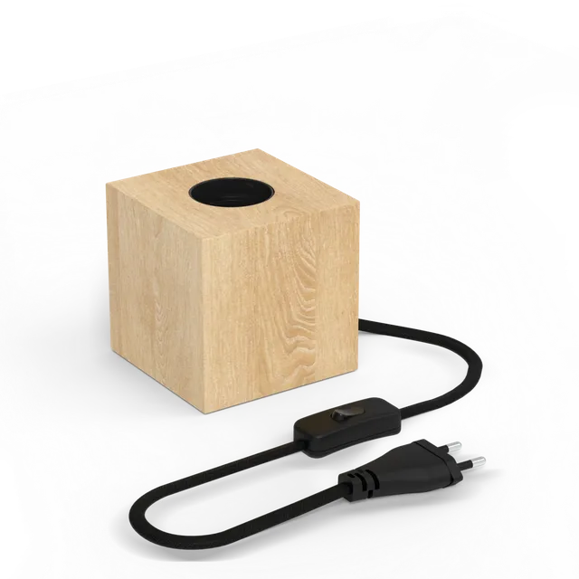 calex-lampe-de-table-carr-e-e27-bois-fsc-85-mm image 1