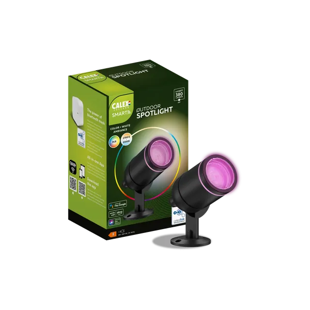 calex-smart-spot-de-sol-ext-rieur-rgb-cct-noir image 1