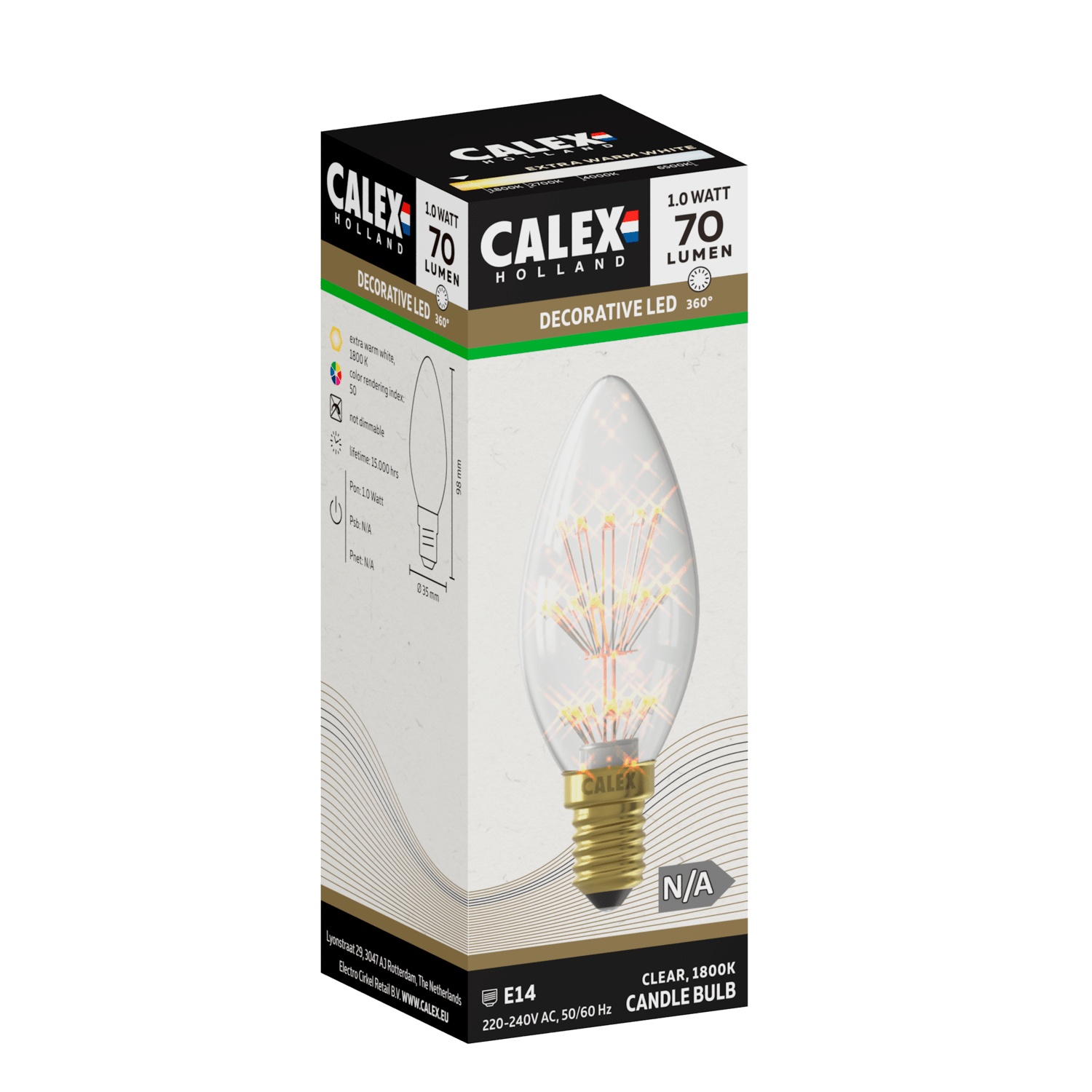 calex-pearl-led-e14-b35-transparent-1w-2100k image 3