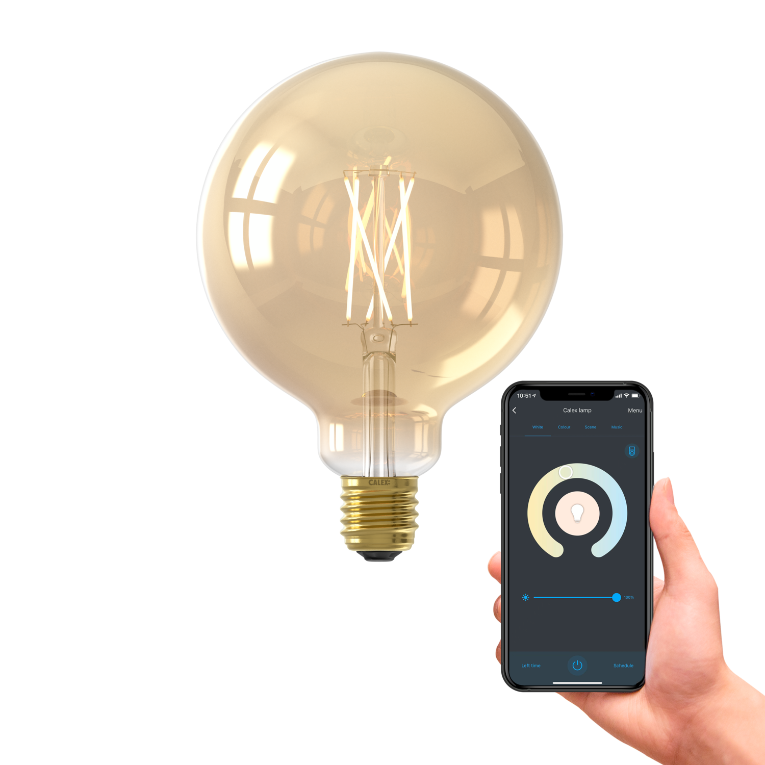 calex-smart-ampoule-led-e27-g125-filament-cct-dor image 2