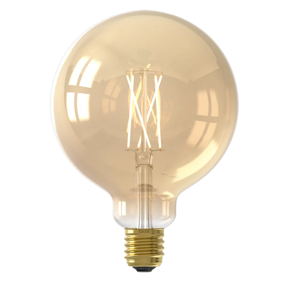 calex-smart-ampoule-led-filament-e27-g125-gold-7w-dimmable image 1
