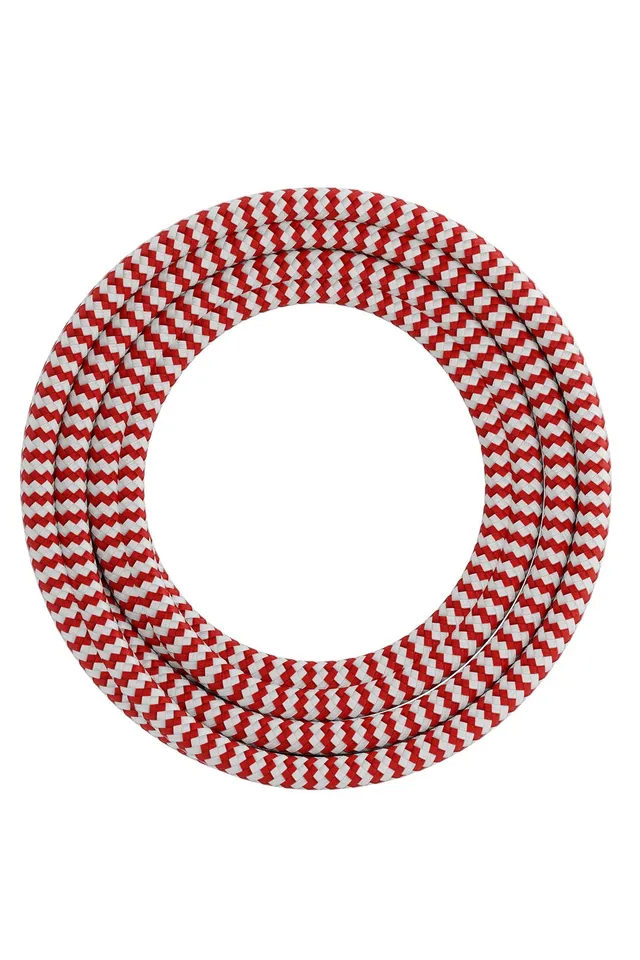 calex-creations-c-ble-textile-rouge-blanc-3-m-tres image 1