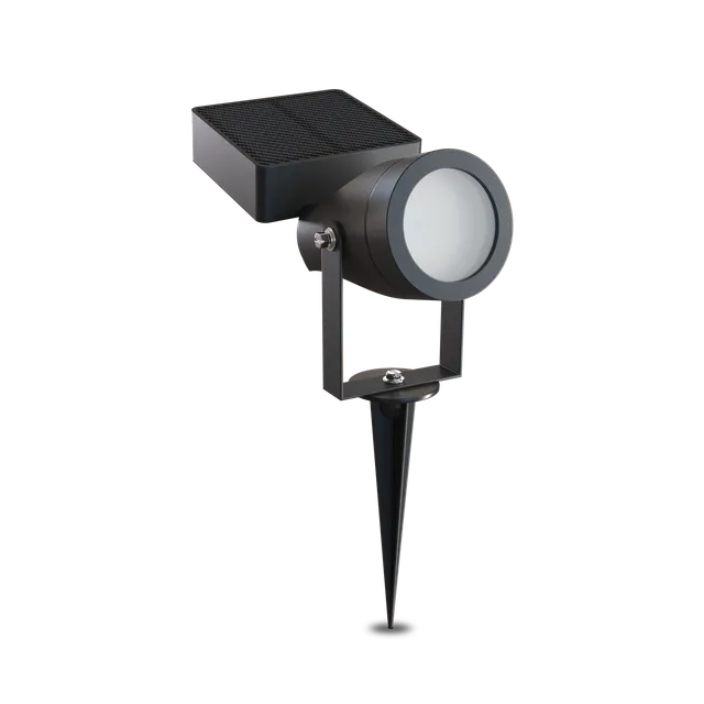 calex-cesena-spot-solaire-rechargeable-noir-blanc-chaud-2700k-ext-rieur image 1