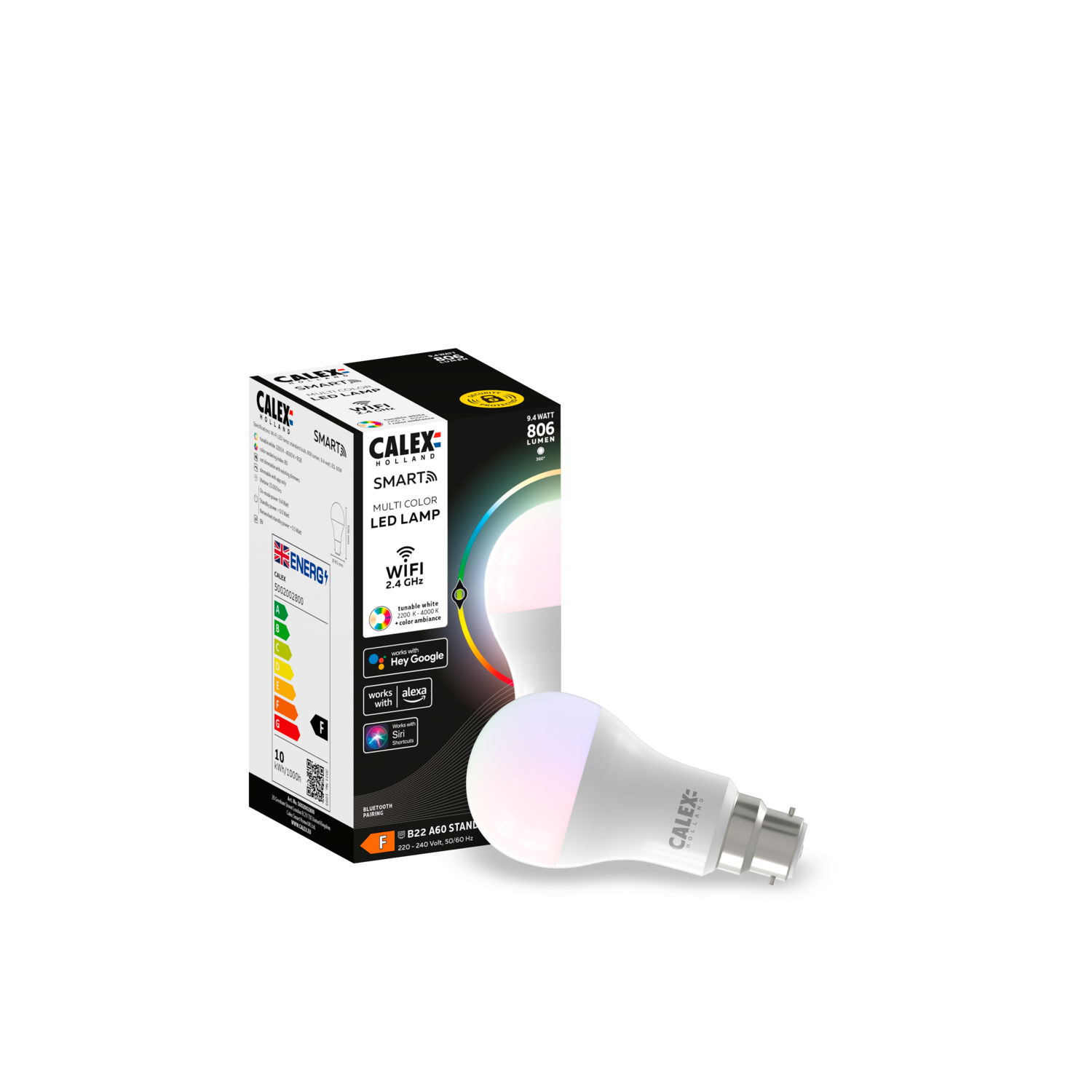 calex-smart-led-bulb-b22-a60-9-4w-rgb-blanc-dimmable image 3