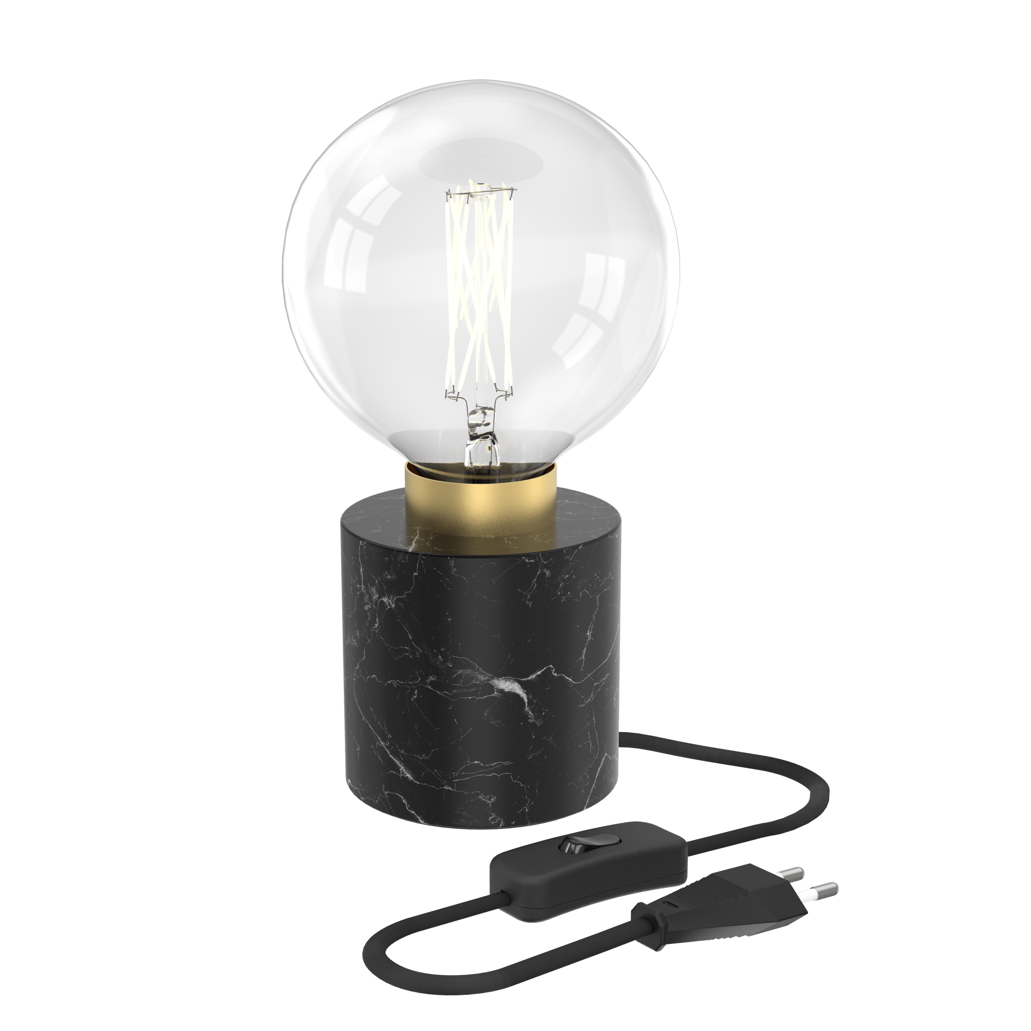 calex-lampe-de-table-ronde-e27-marbre-sans-ampoule image 1