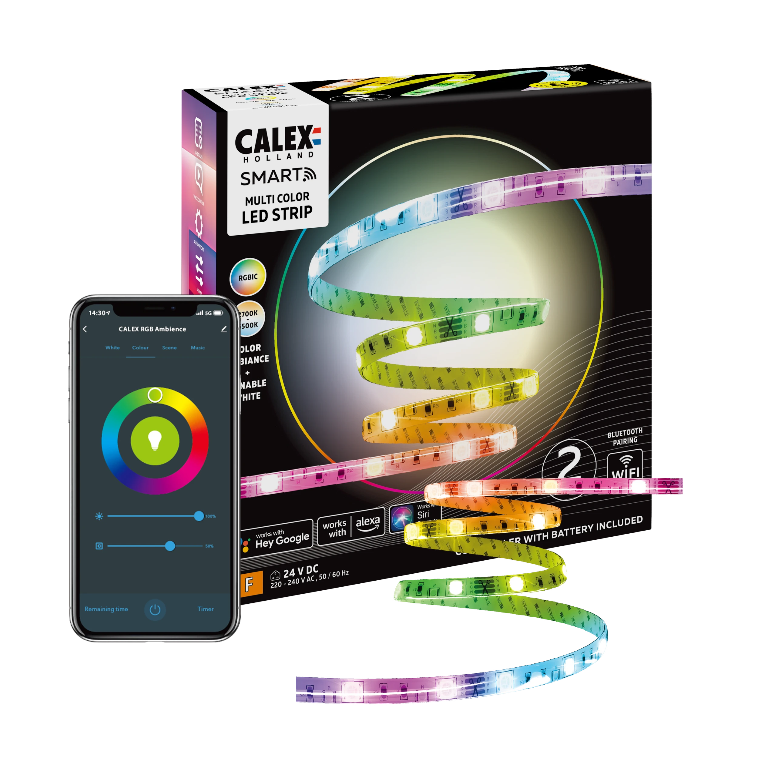 calex-smart-bande-led-2m-rgbic-cct-prise-uk image 1