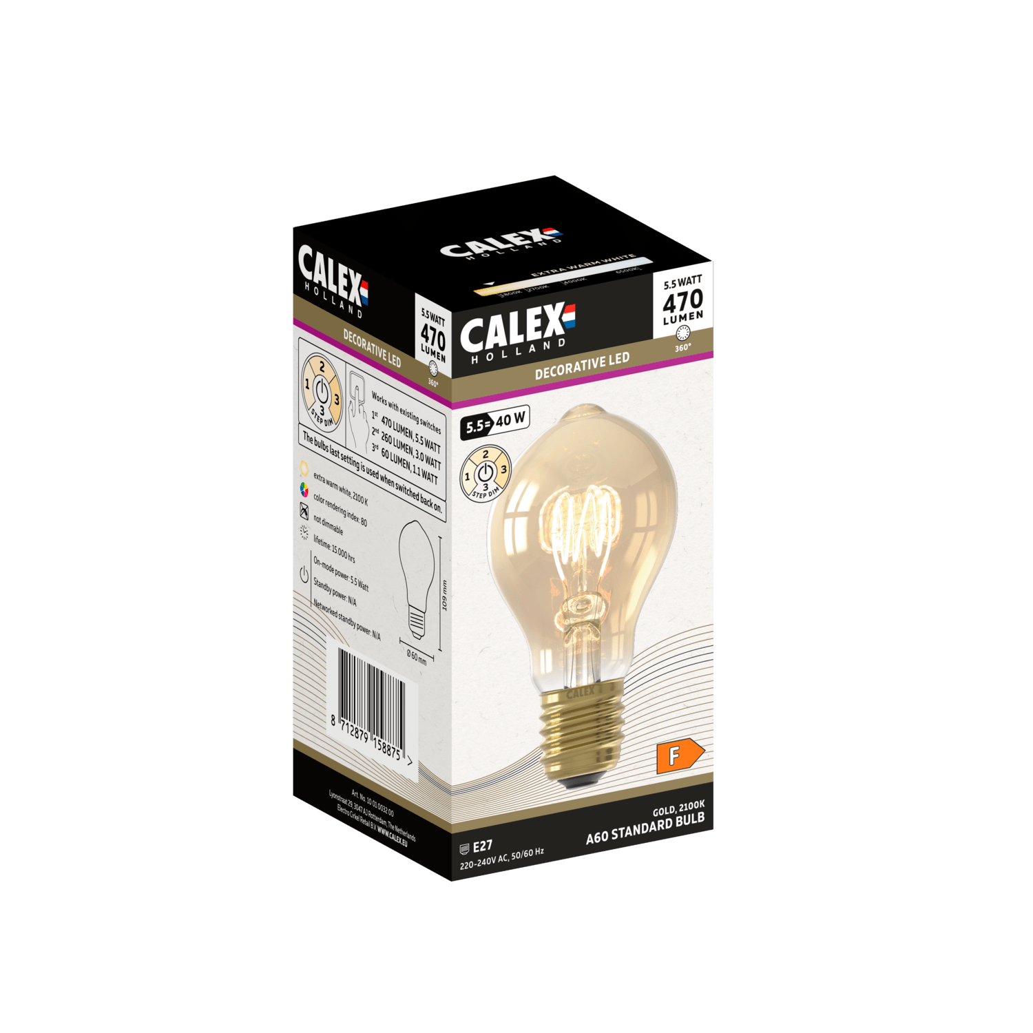 calex-ampoule-led-filament-flex-e27-a60-or-dimmable image 2