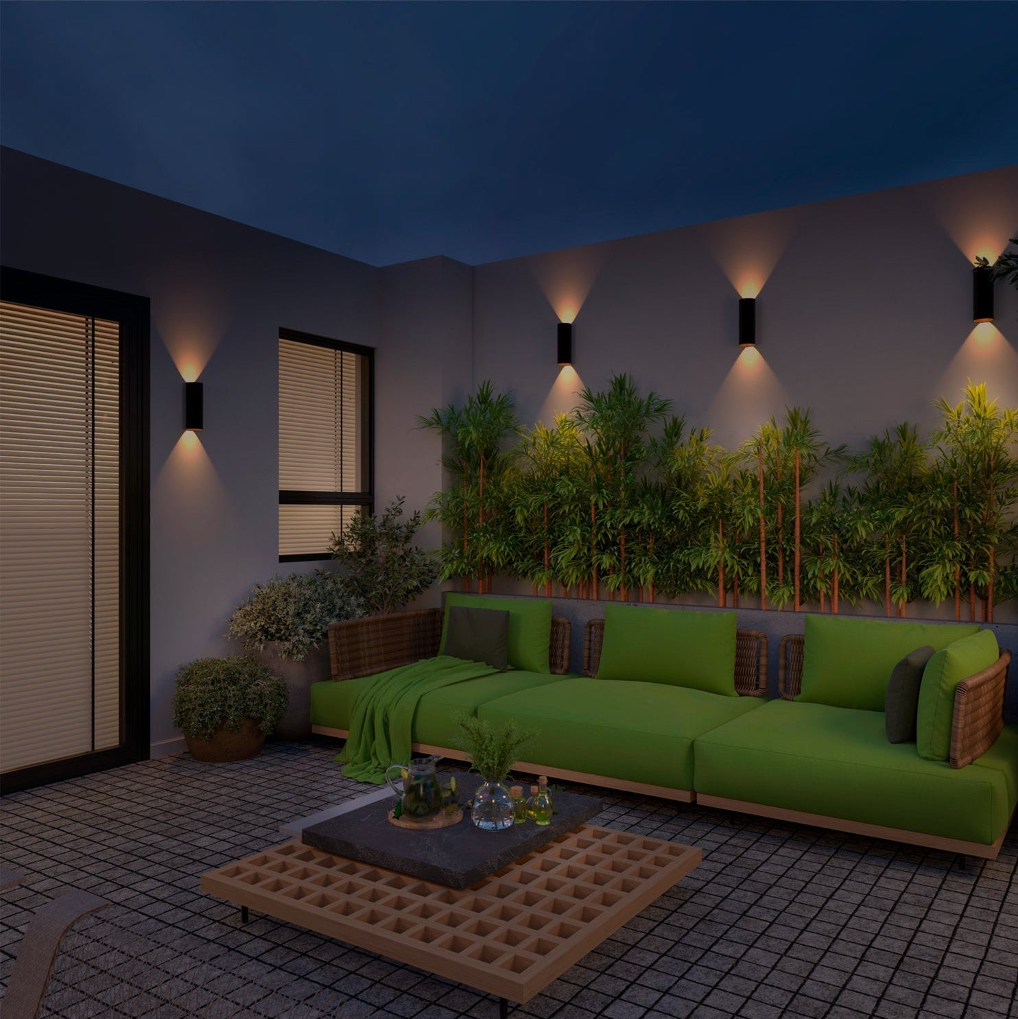 calex-florence-applique-murale-led-up-down-noire-ip54 image 4