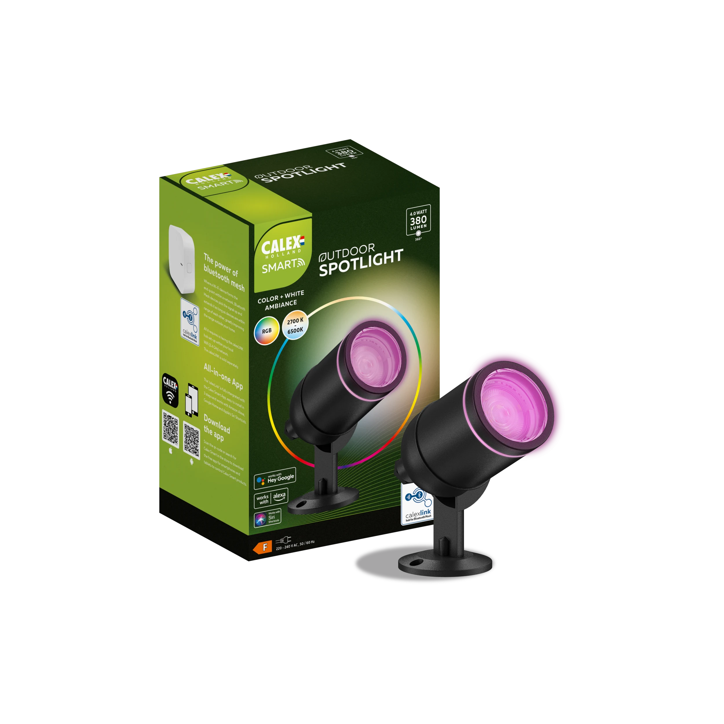 calex-smart-spot-de-sol-ext-rieur-rgb-cct-noir image 1