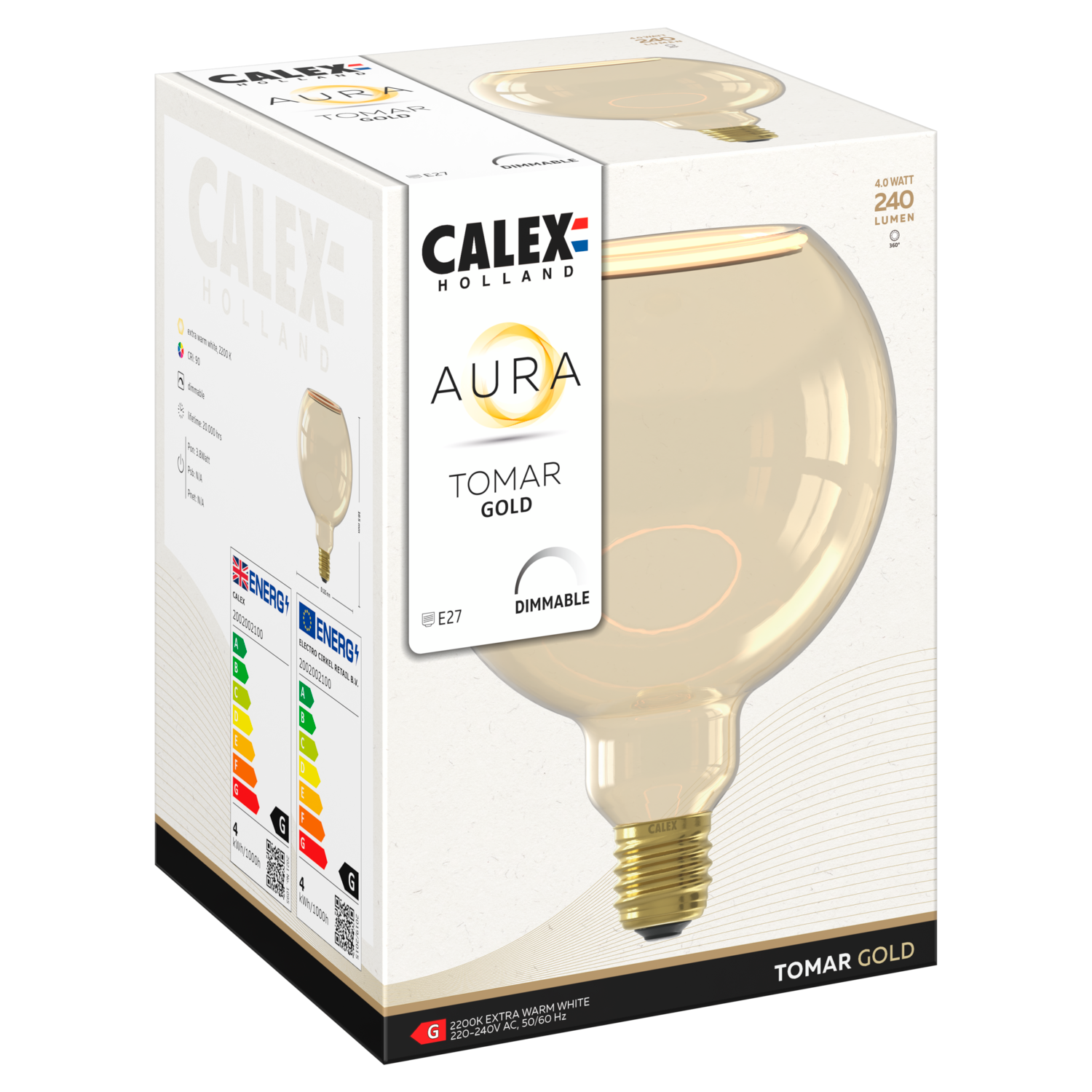 calex-aura-tomar-ampoule-g125-gold-filament-droit-e27-4w image 3