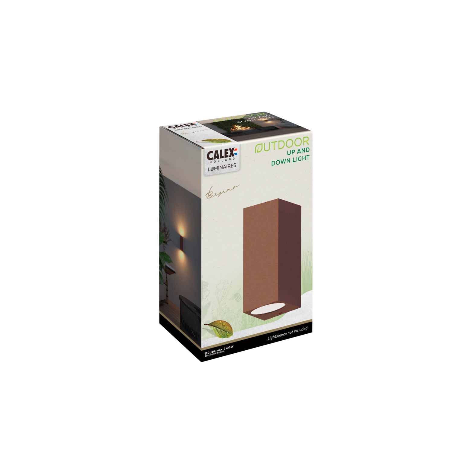 calex-bergamo-applique-murale-up-down-2x-gu10-rouille-ip54 image 3