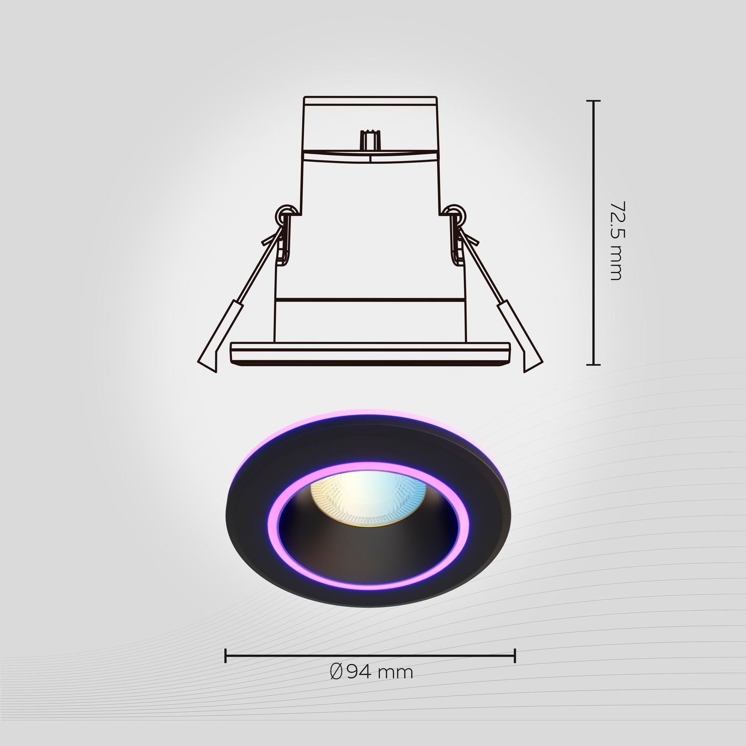 calex-halo-spot-encastr-led-smart-rgb-cct-noir image 5