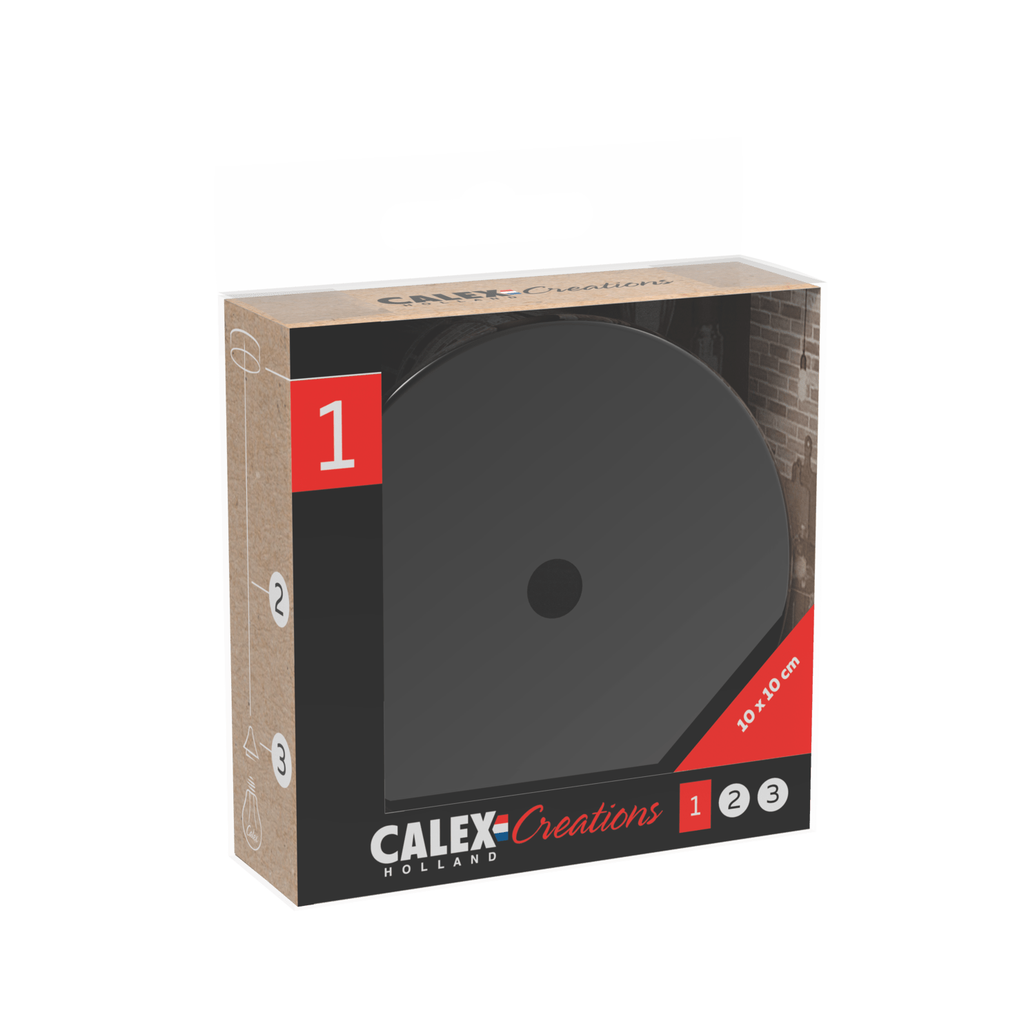 calex-creations-pavillon-plaque-de-plafond-noir-1-trou image 4