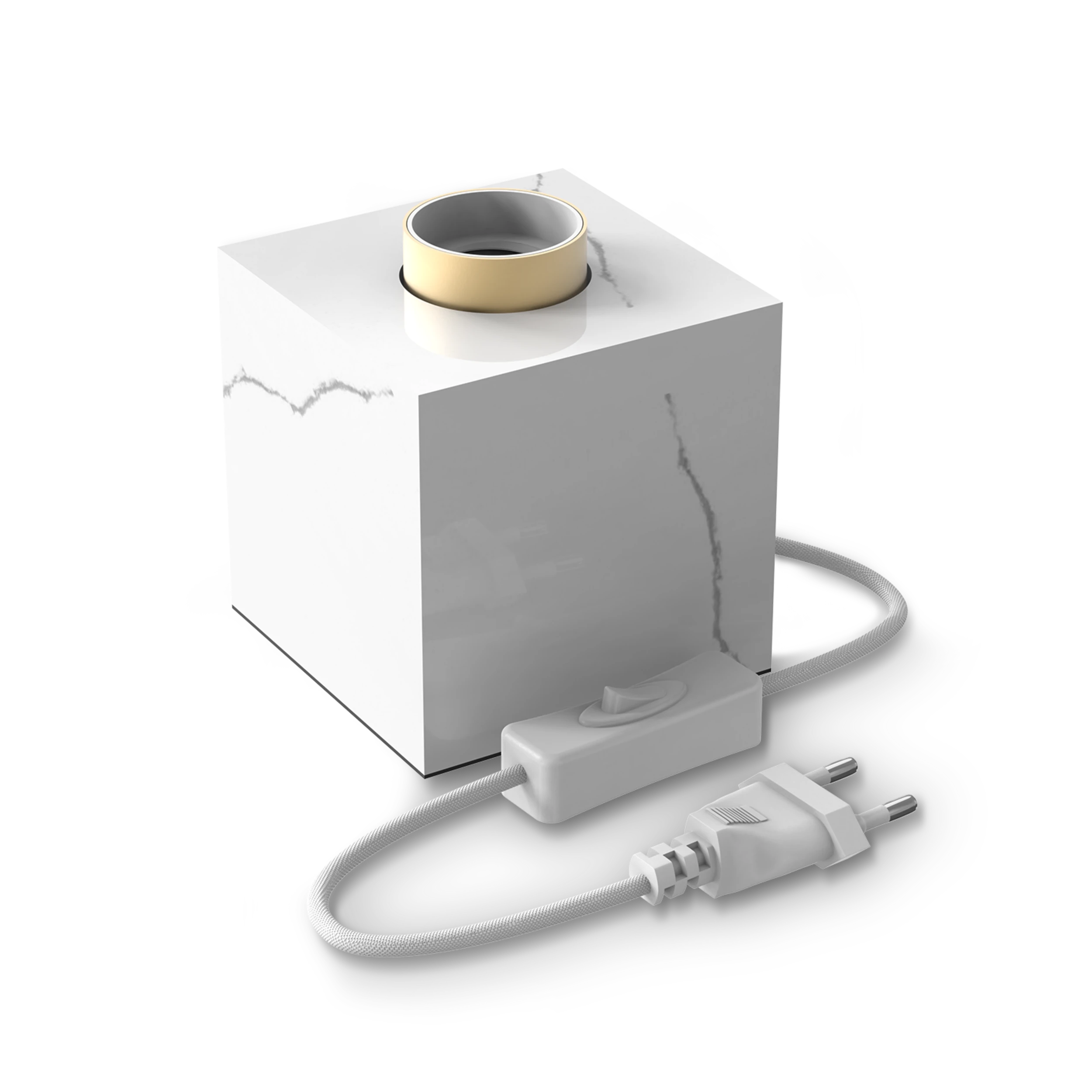calex-lampe-de-table-carr-e-e27-marbre-blanc image 1