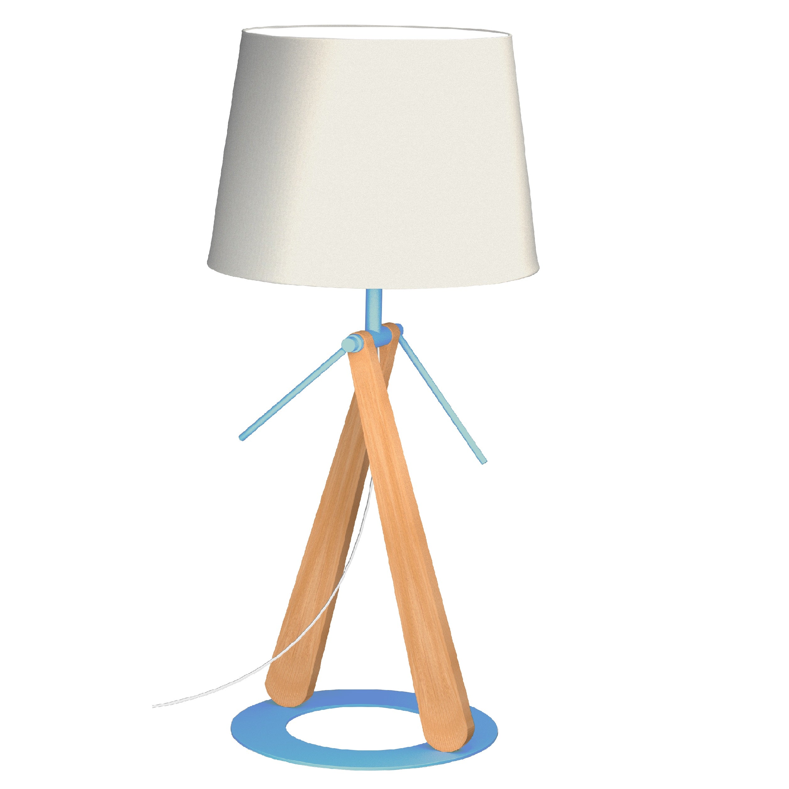 aluminor-zazou-lt-lampe-poser-bois-m-tal-abat-jour-orientable-blanc-bleu image 8