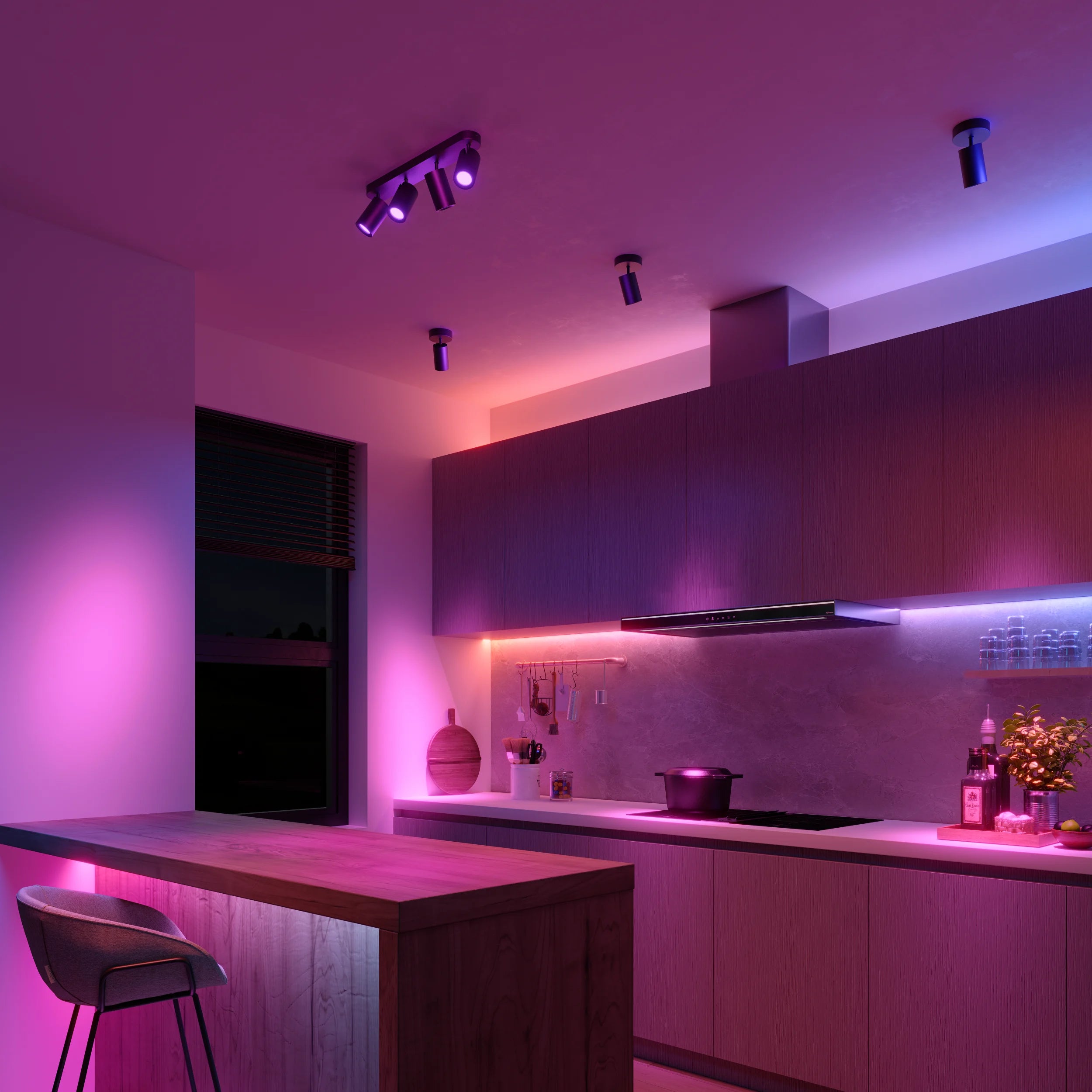 calex-smart-plafonnier-spot-4-lumi-res-noir-rond image 4